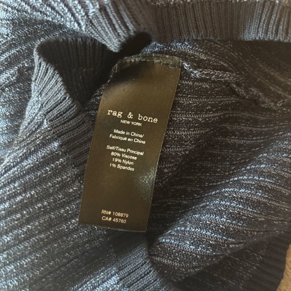 Rag & Bone Metallic Ribbed Knit Top (Size S) - Picture 4 of 4